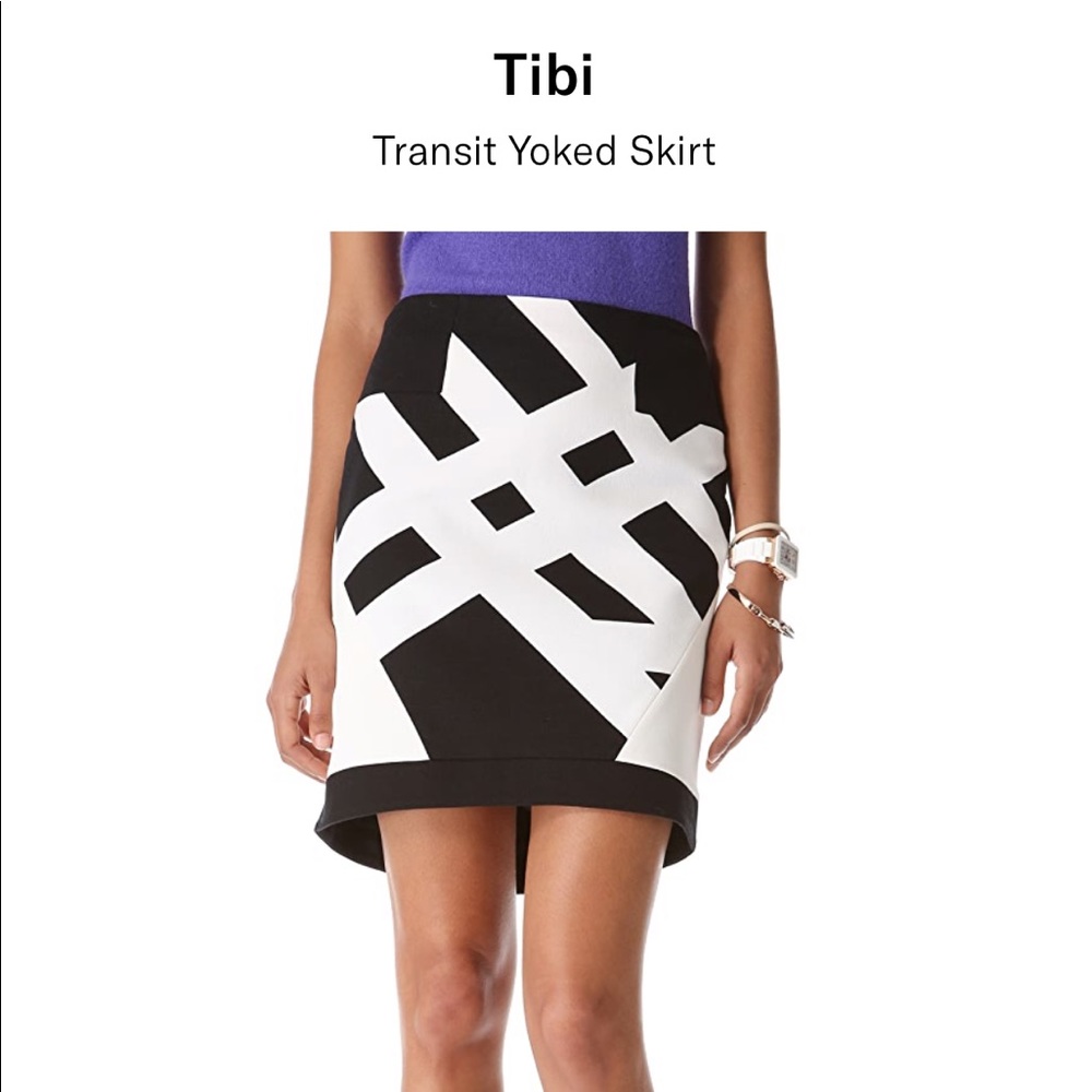 Tibi black and white skirt - size 4